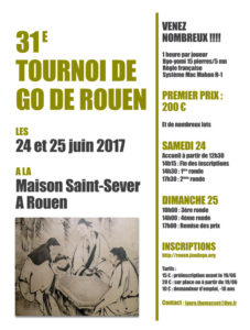 31ème Tournoi de Go de Rouen 2017